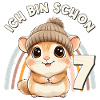 7th Birthday Hamster Rainbow Cute Cute