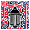Kaefer im Retro-Pop-Art Look