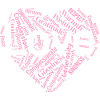 Positive Love & Kindness Heart Word Art T-Shirt