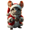 Christmas bunny in Santa outfit