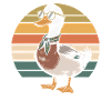 Retro-Ente am Sonnenband
