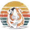 Guinea Pig Retro Sunset