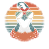 Retro Sonnenvogel mit Sonnenbrille