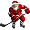 Weihnachtsmann Eishockeyspieler