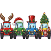 Traktor Weihnachtsmann Weihnachtsbeleuchtung 