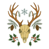 Winter Deer Skull Crest