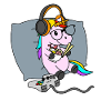 Gamer Unicorn Eating Ramen Noodles Kawaii Anime