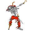 Dabbing Pirate Skeleton Funny Halloween Costume