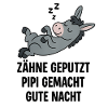 Sleep Donkey Cartoon Motif