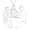 Pub Night Trio: Skeletthase und Affe