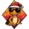 Gecko Lizard Santa Look