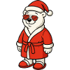 Winter Bear in Santa Outfit