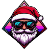 Santa with sunglasses