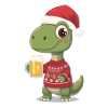 Dino Weihnachts-Festpullover