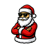 Cool Santa with sunglasses