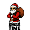 Cool Santa with gift sack