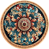 Round Mandala Flower Ornament
