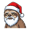 Funny Tired Sloth Xmas Motif