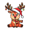 Festive reindeer motif for Christmas