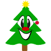 Laughing Christmas Tree Cartoon