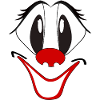 Laughing Clown Cartoon Face