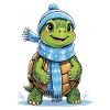 Winter Scarf Turtle