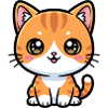 Orange Tabby Cartoon Cat