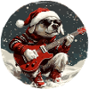 Labrador Dog Christmas Guitar