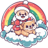 Chihuahua Dog Santa Claus Christmas