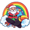 Oiseau toucan Père Noël