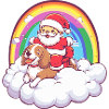 Beagle Hund Weihnachtsmann Weihnachten