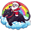 Panther Weihnachtsmann Weihnachten