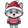 Wolf Christmas Xmas