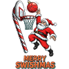 Merry Swishmas Santa Dunk Basketball