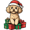Pudel Hund Weihnachten Geschenke