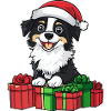 Border Collie Hund Weihnachten Geschenke