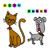 Nervpocke – Lustiger Cartoon mit Katze & Hund