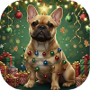 Festive French Bulldog Light Garland