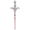 Steel silver sword, gothic medieval