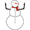 Snowman with Red Scarf