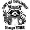 Raccoon dont let their energy