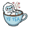 Yeti in a tea mug