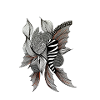 Zebra-Blumenillustration in Schwarzweiß
