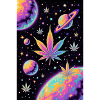 Psychedelic Space Cannabis Pattern