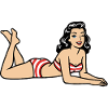 Retro Pinup Bikini Beach Image