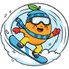 Snowboarding Orange Winter Snowboard Fun