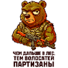 Bär-Partisan mit Gewehr. "Чем дальше в лес..."
