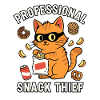 Professional Snack Thief Naughty Funny Cat