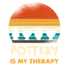 Clay art in retro sunset