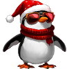 Pinguin Weihnachtsmann